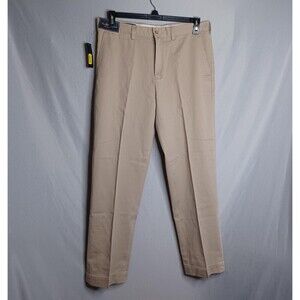 Polo Ralph Lauren Preston Pants Mens 34x32 Khaki Flat Front Chino Dress Classic